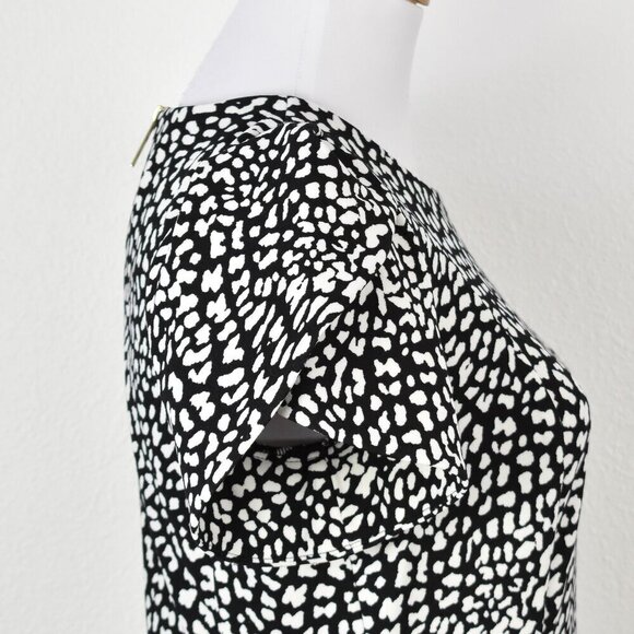 Calvin Klein Leopard Print Tulip Sleeve Sheath Dress - 8 - Picture 4 of 10